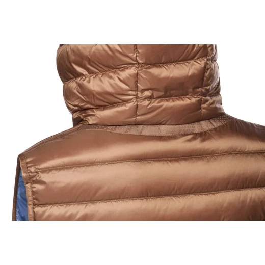 Jaysen Woman Sleeveless Hooded Puffer Jacket Brown 40 Recycled Nylon - Geox - Image 4