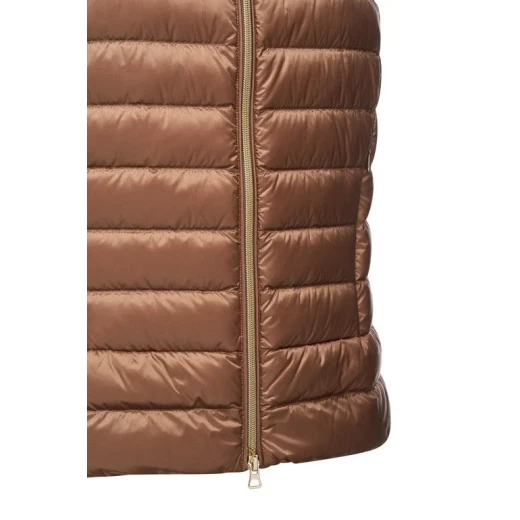 Jaysen Woman Sleeveless Hooded Puffer Jacket Brown 40 Recycled Nylon - Geox - Image 6