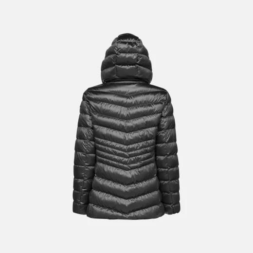 Zosma Woman's Winter Jacket with Detachable Hood, Shiny Satin Outer Shell, and Recycled EcologicWARM Wadding, Black, Size 40, Casual and Refined Design for Cold Months - Geox - Image 4