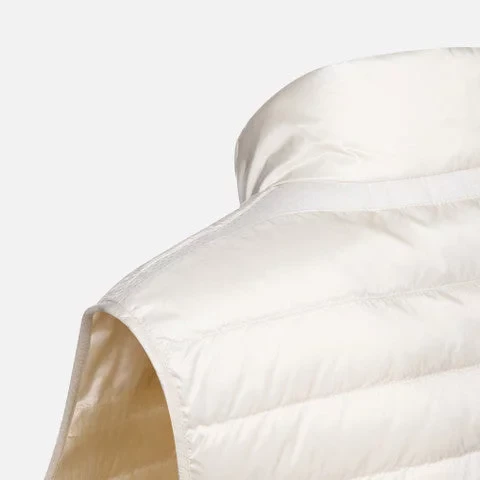 JAYSEN WOMAN Sleeveless Down Jacket Ultra Light 20 Denier Nylon Quilted Off White Size 38 Casual Wear Perfect For Unsettled Weather SKU W5525D.T3146.F1819 - Geox - Image 5
