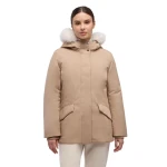 Geox Spherica Women's Parka Jacket Natural 38 Waterproof Windproof - Geox