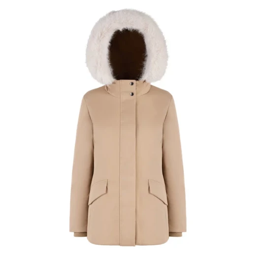 Geox Spherica Women's Parka Jacket Natural 40 Waterproof Breathable - Geox - Image 3