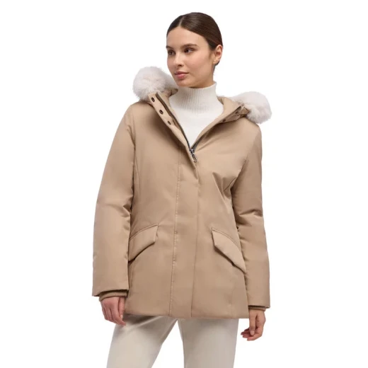 Geox Spherica Women's Parka Jacket Natural 38 Waterproof Windproof - Geox - Image 4