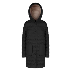 Myluse Women's Parka Jacket Black 38 Recycled Polyester Water Resistant