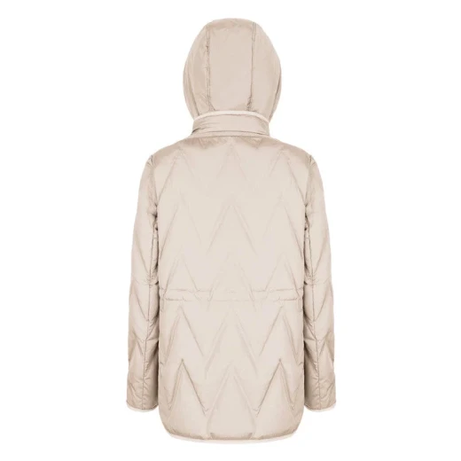 Plummery Jacket Woman Midlength Down Jacket for Women 42, Detachable Hood, Windproof Water Repellent Crinkled Nylon, Regenerated Down Fill, Perfect for City Living in Bad Weather - Image 6