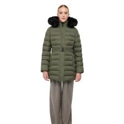 Catria Women's Longline Down Jacket Grape Leaf 40 Recycled Polyester