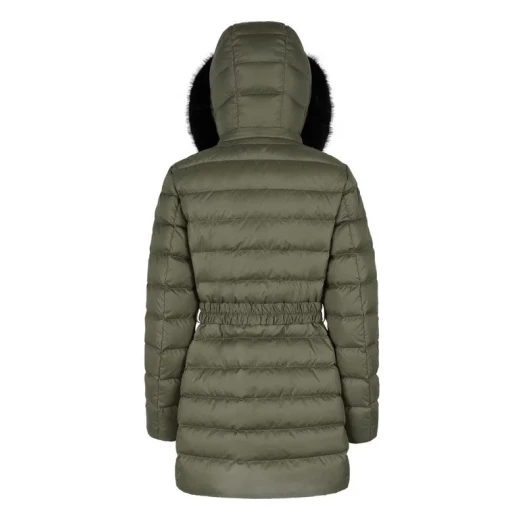 Catria Women's Longline Down Jacket Grape Leaf 40 Recycled Polyester - Geox - Image 6