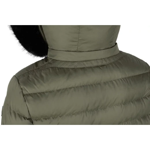 Catria Women's Longline Down Jacket Grape Leaf 40 Recycled Polyester - Geox - Image 9