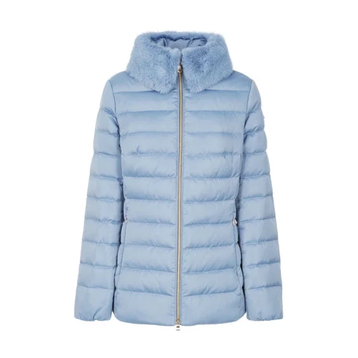Bettanie Women's Down Jacket Faded Denim 38 Recycled Padding Winter Coat - Geox - Image 3