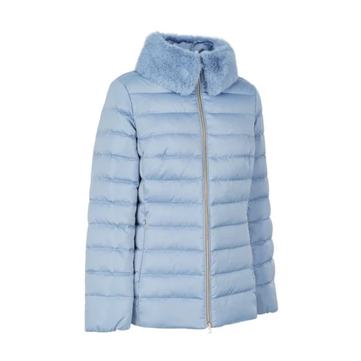 Bettanie Women's Down Jacket Faded Denim 38 Recycled Padding Winter Coat - Geox - Image 5
