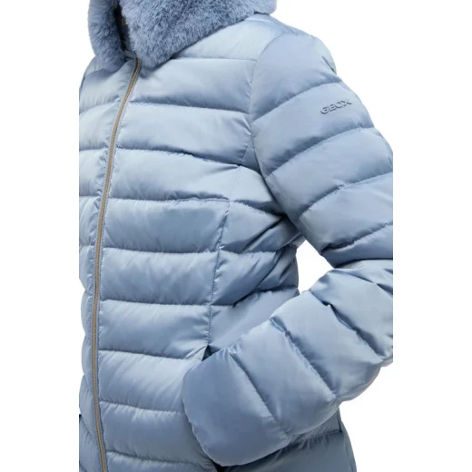 Bettanie Women's Down Jacket Faded Denim 38 Recycled Padding Winter Coat - Geox - Image 6