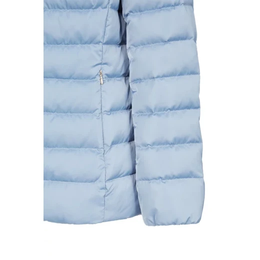 Bettanie Women's Down Jacket Faded Denim Recycled Padding Fur Trim 40 - Image 7