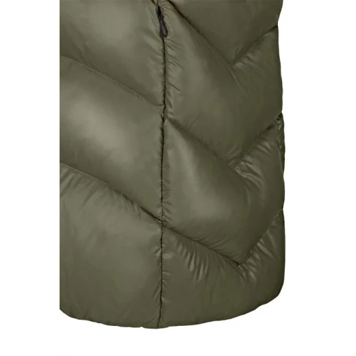 Bleyze Woman Hooded Vest Grape Leaf Recycled Lacquered Fabric Winter Jacket 44 Featuring Recycled Lining and Padding, Contemporary City Style - Bleyze - Image 9