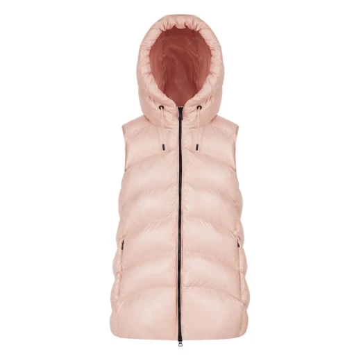 Bleyze Woman Hooded Vest Rose 42 Recycled Fabric Winter Jacket - Bleyze - Image 4