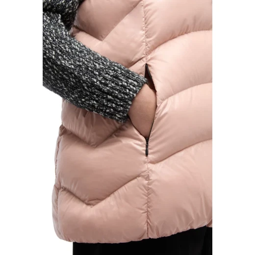 Bleyze Woman Hooded Vest Rose 48 Lacquered Fabric Recycled Lining - Bleyze - Image 5