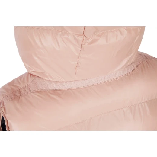 Bleyze Woman Hooded Vest Rose 48 Lacquered Fabric Recycled Lining - Bleyze - Image 8