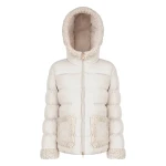 Vilde Women's Parka Jacket Recycled Polyester Mid Moonbeam Size 50 - Geox
