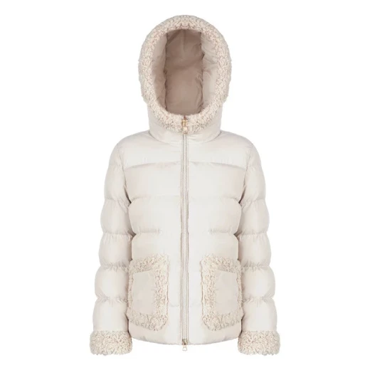 Vilde Women's Parka Jacket Recycled Polyester Mid Moonbeam Size 50 - Geox - Image 2