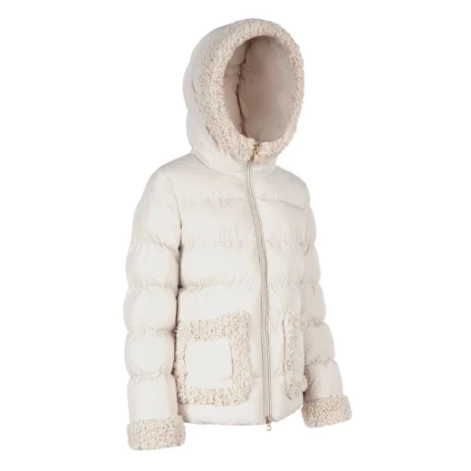 Vilde Women's Parka Jacket Recycled Polyester Mid Moonbeam Size 50 - Geox - Image 5