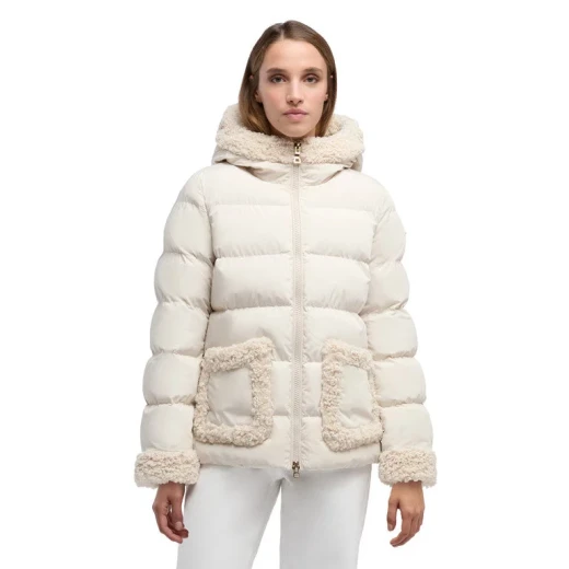Vilde Women's Parka Jacket Recycled Polyester Mid Moonbeam Size 50 - Geox - Image 8