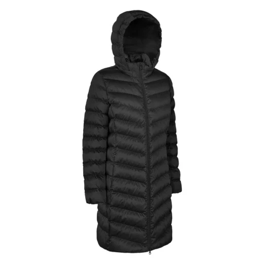 Zosma Women's Longline Jacket Black 38 Detachable Hood Winter Coat - Geox - Image 6