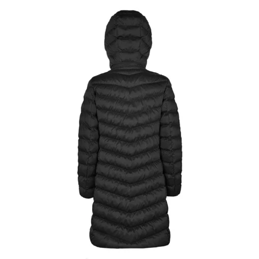 Zosma Women's Longline Jacket Black 38 Detachable Hood Winter Coat - Geox - Image 8
