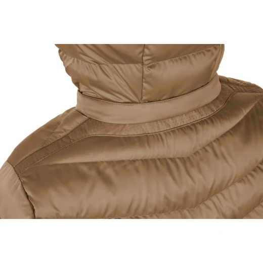 Zosma Women's Short Jacket Satin Coffee 44 Detachable Hood Winter Coat - Zosma - Image 7