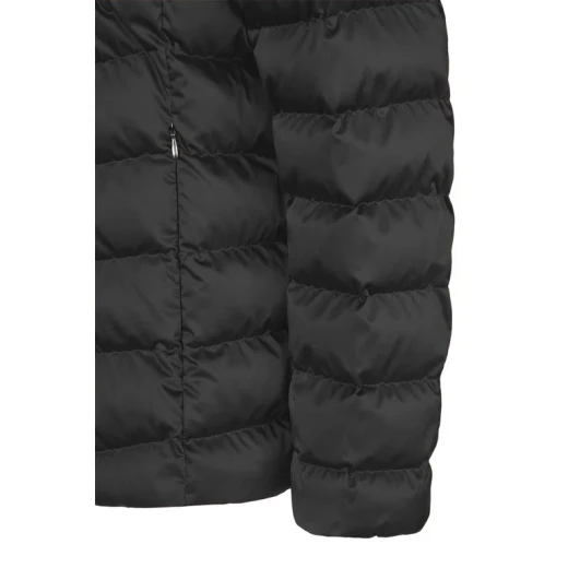 Zosma Women's Short Satin Jacket Black with Detachable Hood Size 38 Water Resistant Windproof Shiny Fabric Winter Coat for Ladies - Geox - Image 4