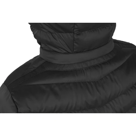 Zosma Women's Short Satin Jacket Black with Detachable Hood Size 38 Water Resistant Windproof Shiny Fabric Winter Coat for Ladies - Geox - Image 5