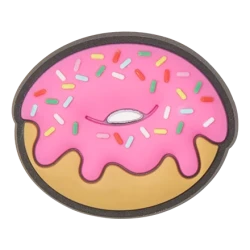 Jibbitz Pink Donut Charm for Crocs Shoes: Cute & Fun Accessory for Kids & Adults, Easy to Attach, Unique Style