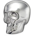 Jibbitz Silver Skull Charms for Crocs Shoes, Decorative Accessories, Shoe Decoration, Compatible with Crocs, Easy to Attach, Unique Style, Fashion Accessory, Perfect Gift Idea