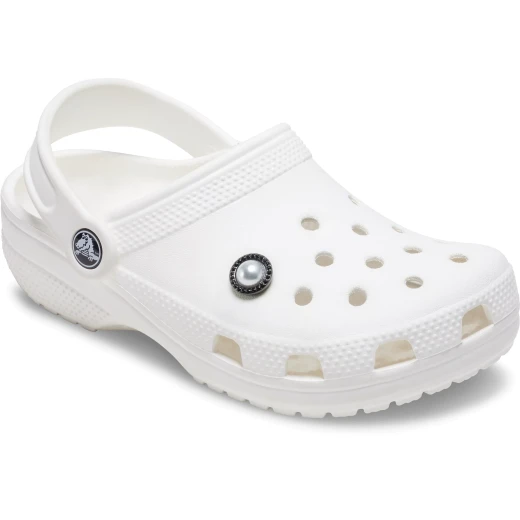Jibbitz Pearl Charm with Black Gem Base for Crocs Shoes, Set of 1 - Image 3