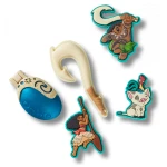 JIBBITZ Disney Moana 5 Pack Charms for Crocs Shoes, Featuring Iconic Characters, Easy to Attach, Durable and Water Resistant, Perfect for Personalizing Your Footwear Collection - Crocs