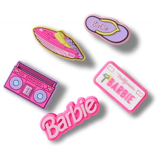 Jibbitz Barbie Retro 5 Pack Charms for Crocs Shoes Classics Accessories Fun Decorations Fits 13 Holes per Shoe for Customization - Crocs - Image 2