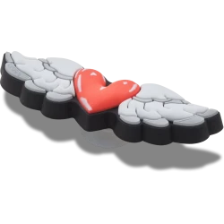 Jibbitz Heart Wings Doodle Charms for Crocs Shoes, Add Some Fun to Your Footwear with These Cute Decorations, Fits All Classic Crocs, 1 Piece