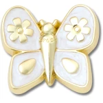 JIBBITZ Gold Pearlized Butterfly Shoe Charm for Crocs, Decorative Accessory - Crocs