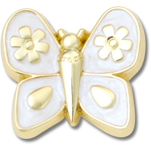 JIBBITZ Gold Pearlized Butterfly Shoe Charm for Crocs, Decorative Accessory - Crocs - Image 2