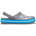 Crocs Unisex Crocband Clog in Grey, Sizes 36 37, Lightweight and Comfortable Design with Ventilation Ports and Heel Strap for Everyday Wear, Non Marking Rubber Outsole - Crocs