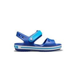 Crocs Kids Crocband Sandals Blue Thermoelectric Slip On Lightweight Summer Footwear Sizes 30 31 Perfect for Outdoor Play Comfortable Design
