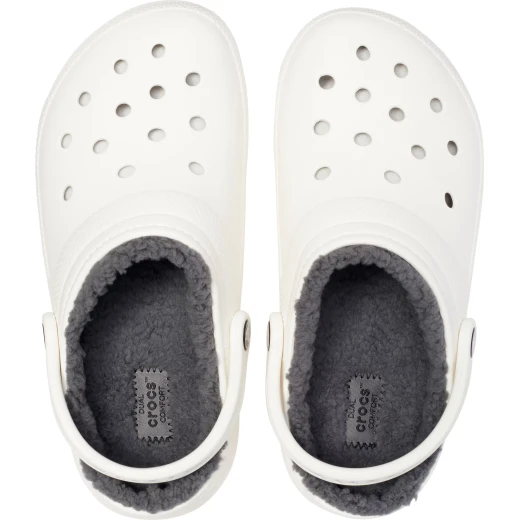 Crocs Unisex Classic Lined Clog Off White 36 37 Winter Comfort Shoes - Crocs - Image 12