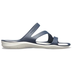 Crocs Women's Swiftwater Sandal Navy Blue Comfortable Lightweight Sandals with Croslite Material Flat Heel Round Toe 37 38 Perfect for Everyday Wear and Water Activities