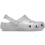 Crocs Women's Classic Glitter Clog Grey Comfort Shoes Sizes 36 37 Lightweight Sparkly Footwear Slip On Iconic Design Ideal for Everyday Wear - Crocs