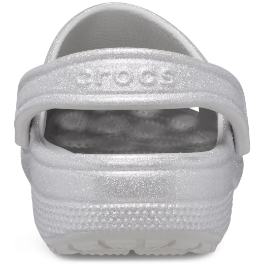 Crocs Women's Classic Glitter Clog Grey Comfort Shoes Size 34 35 Sparkly Lightweight Cushioned Versatile Iconic Clog For Everyday Wear Comfortable All Over Glitter Treatment - Crocs - Image 5