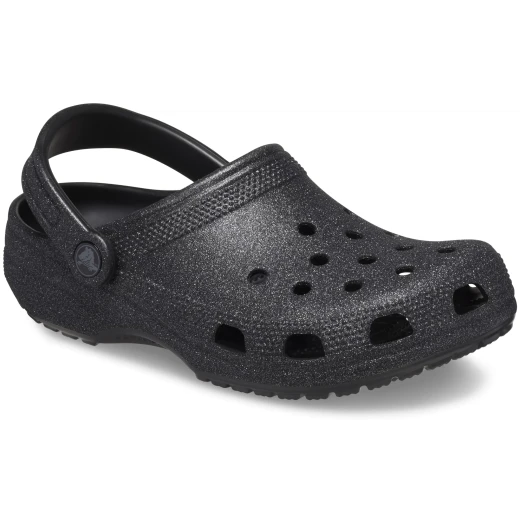 Crocs Unisex Classic Glitter Clog in Black: Sparkly Comfort Footwear, Sizes 37-38. The Iconic Lightweight Shoe for Everyday Wear, Guaranteed Comfort! - Crocs - Image 3
