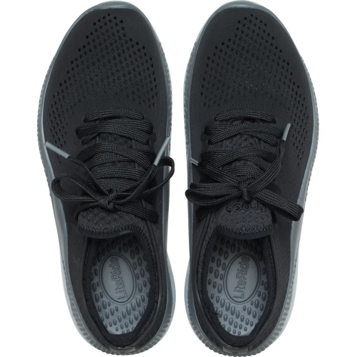 Crocs Men's LiteRide™ 360 Pacer Sneakers in Black, Sizes 39-40. Experience World Class Comfort with These Innovative and Stylish Shoes. Features LiteRide™ Foam Cushioning. - Crocs - Image 3