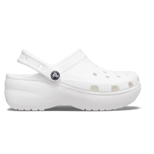 Crocs Classic Platform Clog Women's White Comfortable Slip On Shoes 37 38 - Crocs - Image 2