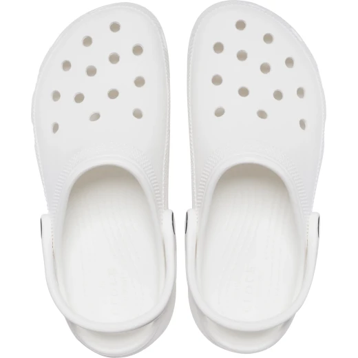 Crocs Classic Platform Clog Women's White Comfortable Slip On Shoes 37 38 - Crocs - Image 3