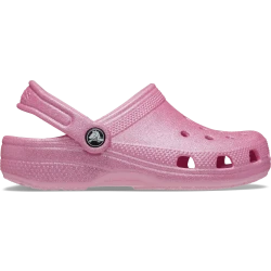 Crocs Kids Classic Glitter Clog Pink 33 34 Sparkly Lightweight Comfortable Kids' Shoes