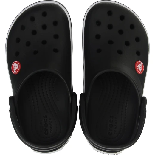 Crocs Kids' Crocband Clog Black Lightweight Comfort Shoes with Sporty Racing Stripe Sizes 30 31 Durable Croslite Material Contoured Footbeds and Outsoles for All Day Support - Crocs - Image 4