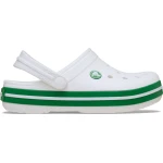 Crocs Kids' Crocband Clog White Lightweight Sporty Clogs with Racing Stripe Sizes 37 38 Comfortable and Durable Croslite Material for Active Kids - Crocs